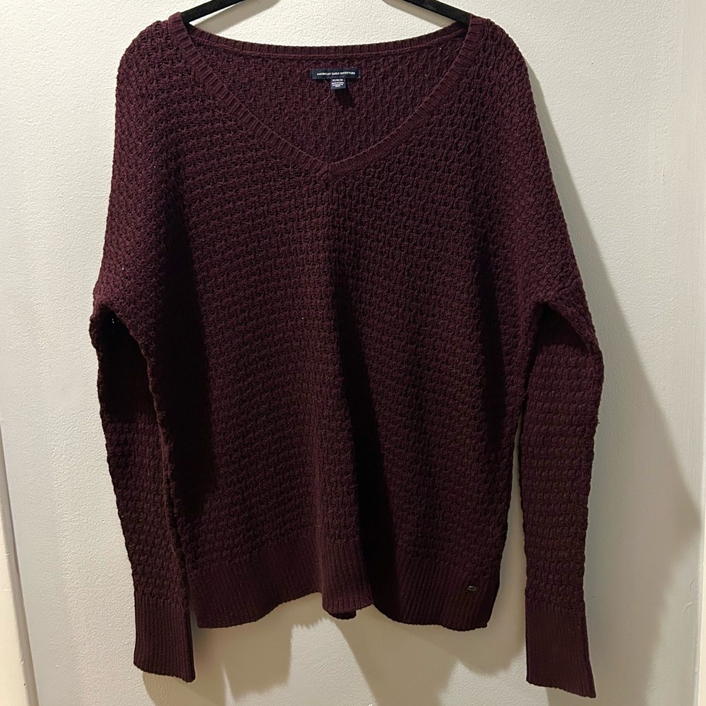 American Eagle Outfitters Women’s Medium Maroon Knitted Sweater